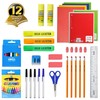 Moda West 52 Piece Bulk School Supplies Kits - Pens,
