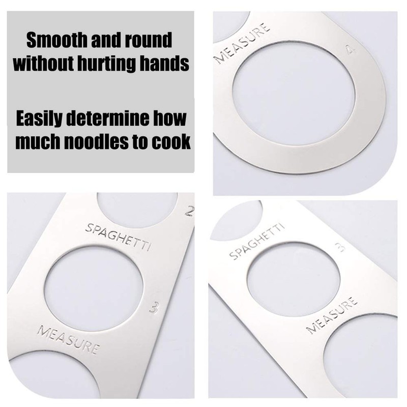 afdg Spaghetti Measuring Device, 3 Pieces Spaghetti Ruler, Stainless Steel