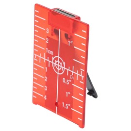 Tarjeta de Objetivo Láser ABS Objetivo Láser Placa de Tarjeta de Objetivo de Piso Magnético con Soporte Escala Métrica en Pulgadas 105 X 75 Mm,...    