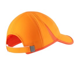 Connectyle Unisex Running Cap, Quick Drying, UPF 50+ Baseball Cap, Breathable, Lightweight, Reflective Striped, Sports Hat, orange, Free size