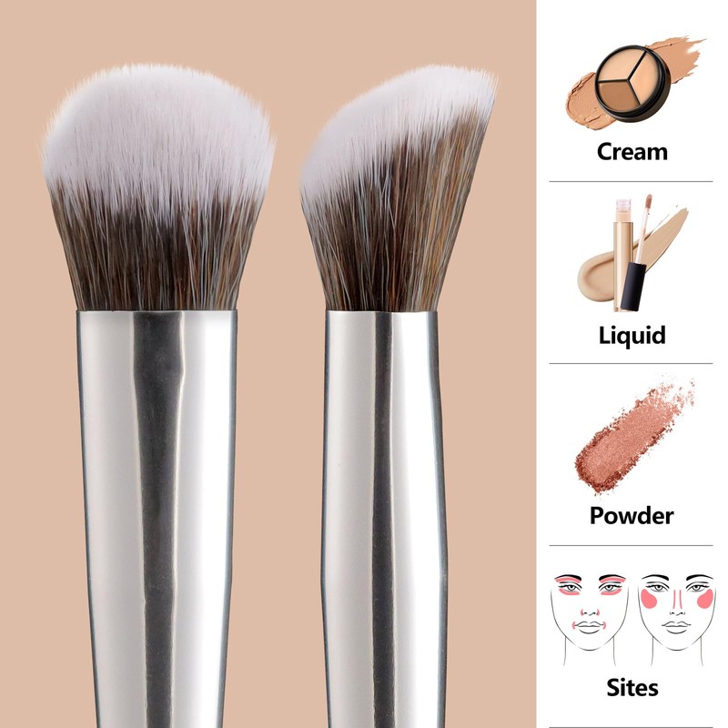 Albeaut Concealer Brush, Angled Brightening Concealer Makeup Brush Under Eye