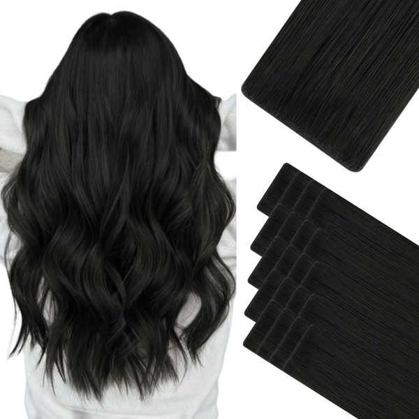 HOTBANANA Invisi Edge Tape in Hair Extensions Human Hair, 18inch