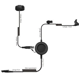 LIFE IS SIMPLE Professional Ear Bone Microphone with PTT for Motorola GP344 GP388 Radio