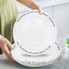 ChitChat Ware Porcelain Dinner Plates, 4Pcs White Round Dessert or