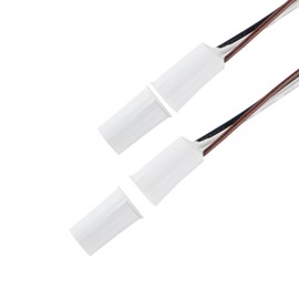 Ohamtes 2 Sets White RC-33 NC & NO Recessed Reed Switch Door Window Sensors Magnetic Reed Switch Cabinet Light Rod Sensors