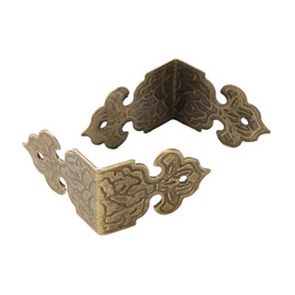ETFBUY 20PCS Antique L Shaped Guards Decorative Edge Bracket Corner Guard for Chest Case Wooden Box