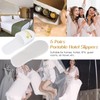 5 Pairs Hotel Slippers, Portable Wedding Bridal Slippers, White Disposable