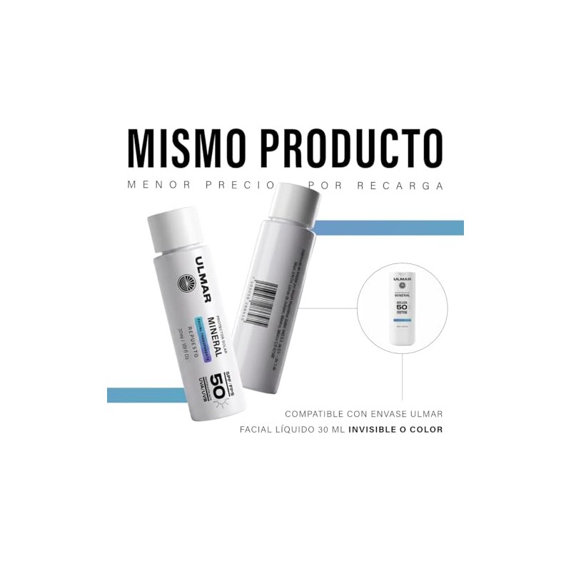 Ulmar Cartucho de RecargaRefil Protector Solar Facial FPS50 30ml FPS50