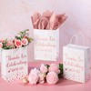 24 Pcs Wedding Gift Bag with Tissue Paper Thanks for