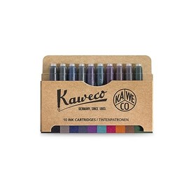 Kaweco Fountain Pen 10-Pack Ink Cartridges in 10 Colours for Cartridge Fountain Pens with Short Standard Cartridges | Set of 10 Fountain Pen Ink Cartridges | Ink Set in Multiple Colours