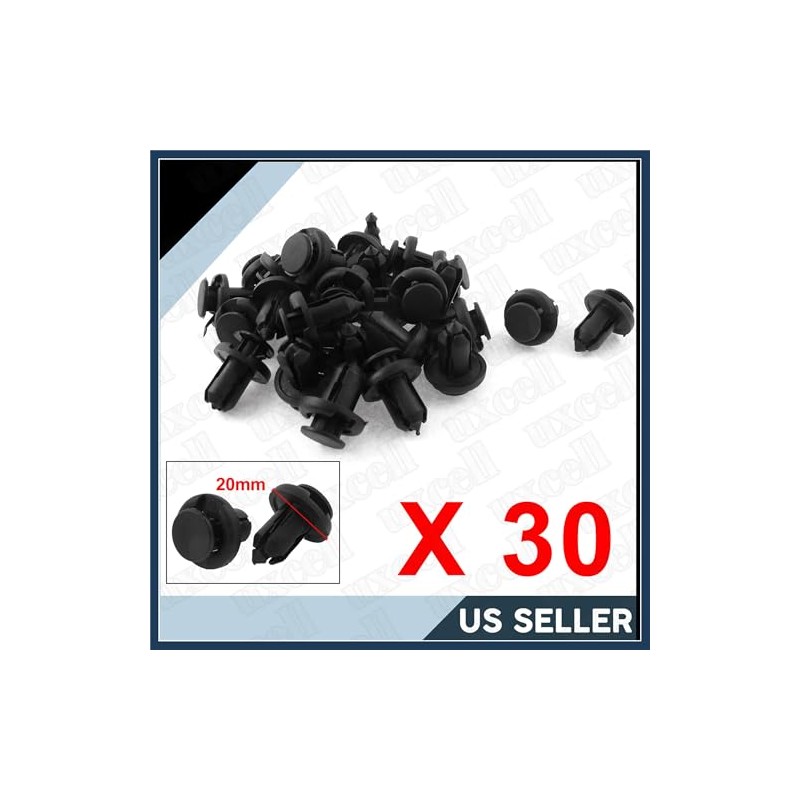 VekAuto 30pcs 10mm Hole Plastic Rivets Trim Panel Fastener Clips