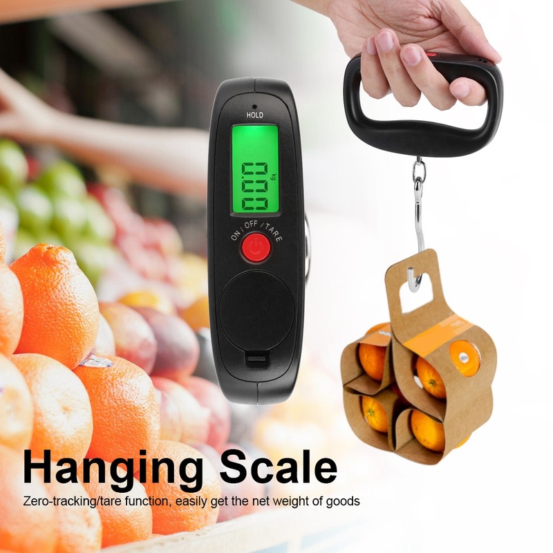 WEIHENG 50kg/10g Digital Hanging Hook Scale LCD Electronic Pocket Luggage