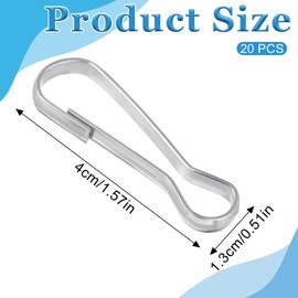 YQQYG 20 PCS Stainless Steel Flag Clips, Metal Flag Pole Clips to Hold Flag, Spring Snap Hooks Flagpole Clip Banner Clips, Clips Snaps Hook for Flagpole