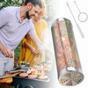 Rolling Grilling Basket, BBQ Grill Basket Stainless Steel Barbecue Nesting