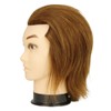 Czrleaty Mannequin Head Human Hair for Hair Styling Barber Mannequin