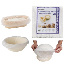 100pcs Non-Woven Disposable Bread Proofing Basket Cloth Liner and Cover For Round Oval Suordough Banneton Proofing Basket