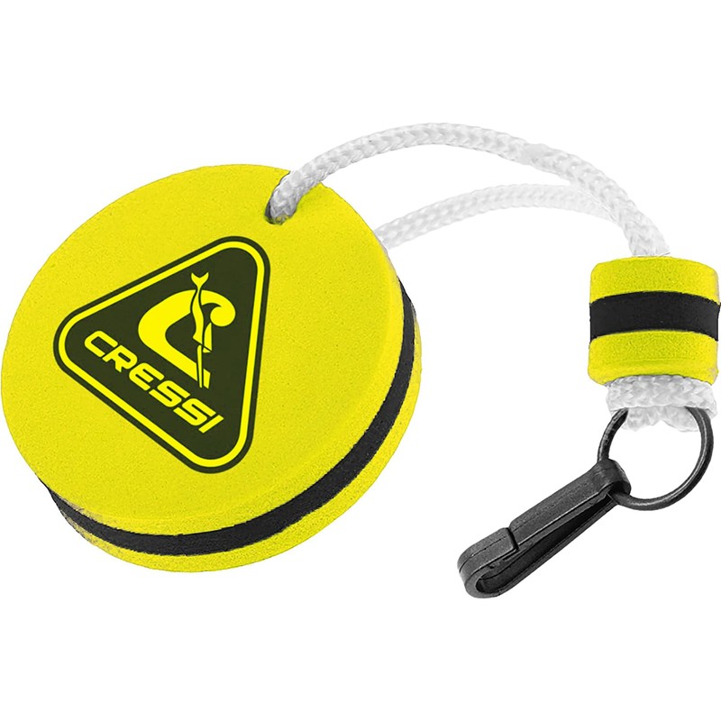 Cressi Unisex Floating Keychain, yellow, One Size UK