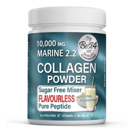 Marine 2.2 Collagen Powder 10000mg Sugar Free Flavourless, Pure Peptide Mixer, Vitamin C, B5, B6, B7