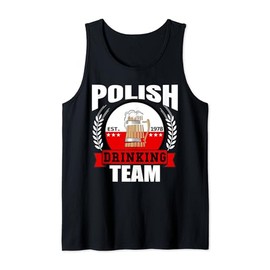 Polish Drinking Team Funny Poland Flag Beer Party Gift Idea Tank Top