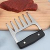 2 Pack Stainless Steel Meat Shredder Bear Claws with Plastic
