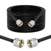 Superbat CB Coax Cable, RG8x Coaxial Cable 20ft UHF PL259