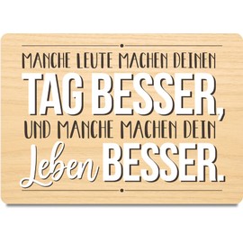 Freund Bessere Tage Holzkarte - Geburtstagskarte - Freundinnen Geschenk, Beste Freundinnen Geschenke, Beste Freundin Geschenke, Geschenk Freund Geburtstag, Für Beste Freundin Geschenk