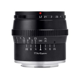 TTArtisan 50mm F1.2 Micro Four Thirds Prime Lens (Domestic Regular Product with Manufacturer 2-Year Warranty) MFT M43 Manual Focus for Mirrorless Cameras, Large Aperture, Bright Lens, Compact