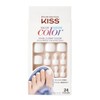 KISS Salon Color Shiny White Glue -On, Pedicure Toenails -