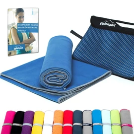 Microfibre Towel Set - for Sauna, Fitness, Sports, Beach Towel, Sports Towel, Blue XS: 50 x 30 cm