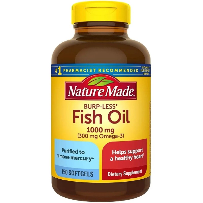 Fish Oil 1000 Mg Nature Made 150 Capsulas Blandas