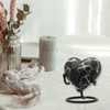Small Heart Urns for Human Ashes - Black Mini Keepsake