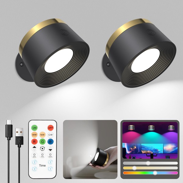 Speclux Speclux Battery Operated Wall Lights 2 Pack, Battery Wall