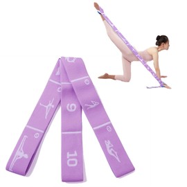 Ballet Stretch Bands Training 10 Level Strength Loop Bands Stretching Equipment for Dancers, Ballerinas, Cheerleaders, Gymnastics, Pilates, Yoga, Dance Stretching, Advanced Handsfree, Flexibility