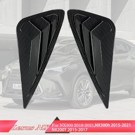 MUXEE Window Louver 2Pcs Side Vent Window Louvers for Lexus NX300 2018-2021,NX300h 2015-2021,NX200T 2015-2017, ABS Print Sport Window Decorative Covers, Exterior Trim Accessories -Carbon Fiber