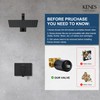 KENES Matte Black Shower Faucet with Square Shower Trim Kit