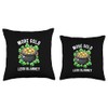 More Gold Less Blarney Shamrock St. Patrick's Day Throw Pillow