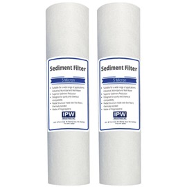 IPW Industries Inc.- Whole House Sediment Filter, Compatible with DuPont WFPFC5002, Universal Whole House Water Filter, 5 Micron - "10 x 2.5" (2-Pack)