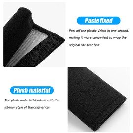 Adunsiaoto 2 Pieces Shoulder Pads for Car Seat Belts, Car Seat Belt Shoulder Pads, Universal, Car Seat Belt Pads, Seat Belt Protector for Car Seat Belt Children and Adults (Red)