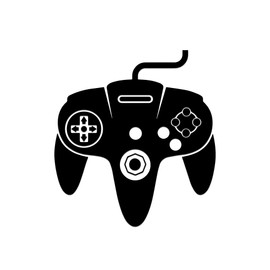 Game Controller 3 Sticker Vinyl Decal Notebook Car Laptop 5.5" x 5.5" (Black)