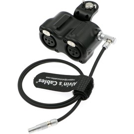 Alvin’s Cables RED DSMC3 5 Pin to Dual XLR Adapter for RED V-Raptor| ARRI Alexa| Z-CAM-E2 Camera, 5 Pin Male to Two XLR 3 Pin Female Audio Breakout Box