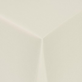 Plain Damask Fabric Tablecloth Plain Design Jacquard Robust, Easy Care and Durable Oval 160 x 220 cm Cream Champagne