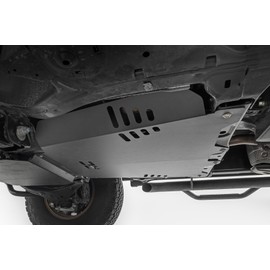 Rough Country Catalytic Converter Shield for Toyota Tundra 2WD/4WD (2022-2024) - Anti Theft Skid Plate, 14-Gauge Steel, Bolt-On Protection & Powder-Coated Finish