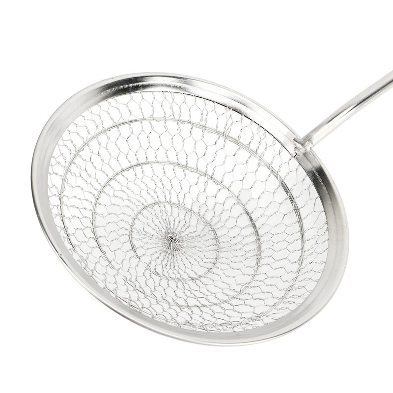 Strainer Spoon Long Wooden Handle 304 Stainless Steel Anti Scald