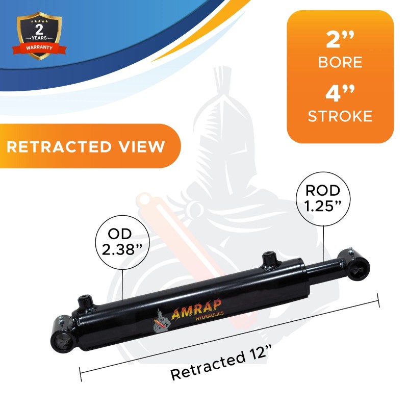 AMRAP Co 2x4 Hydraulic Cylinder 2" Bore 4" Stroke Welded