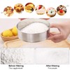 Snillok Flour Sieve Fine Mesh Stainless Steel Round Sifter 60