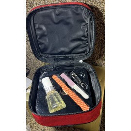 Revlon Sophisticated lady 4 piece Travel Set,Deluxe nail Clip Short Emery Boards