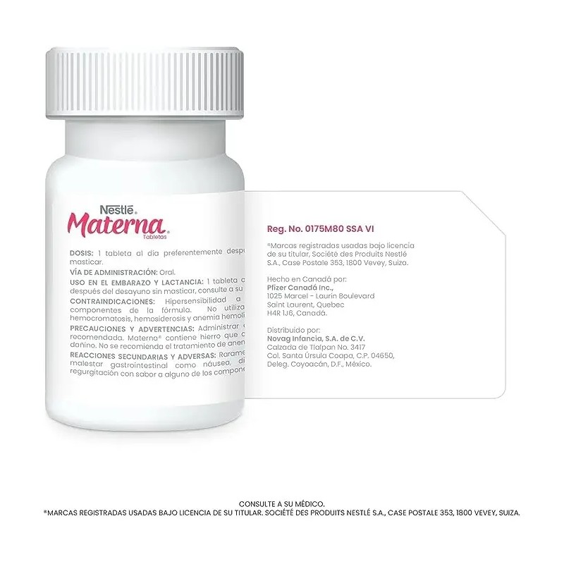 Tabletas Materna Vitaminas Minerales