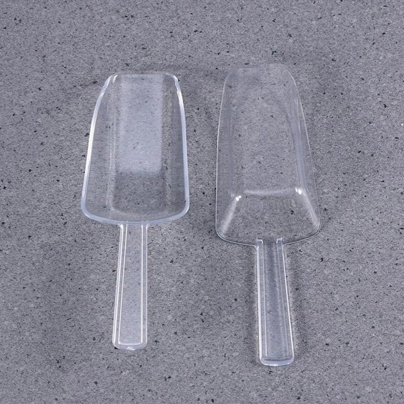 4.5 Inch Clear Plastic Multi-Purpose Scoops, Ice Scoop for Weddings,
