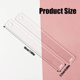 Polymer Clay Thickness Ruler, 2 Pcs Acrylic Clay Roller Guides Clay Thickness Guides Rolling Pin Guide Sticks Clay Depth Guide Pottery Tools for Clay DIY Crafts Jewelry Making Baking (Clear 2mm)