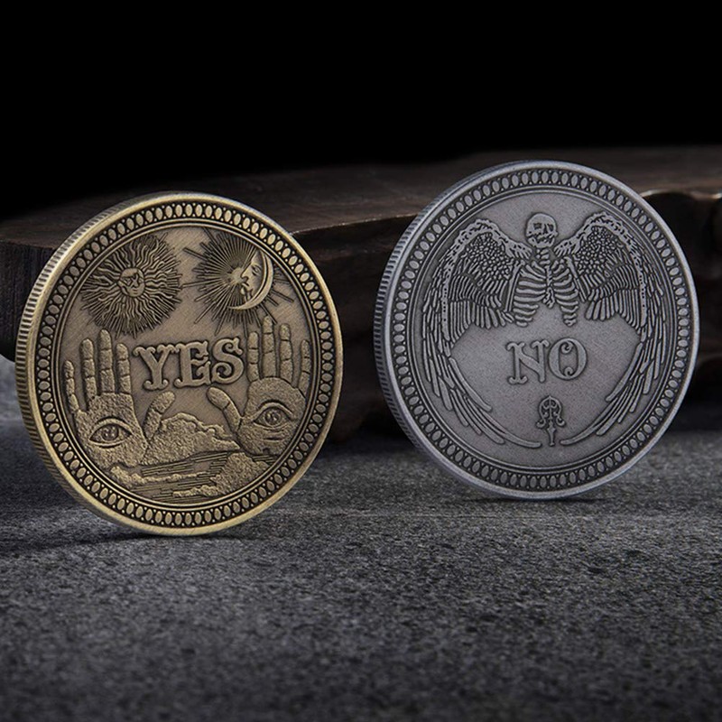 YES/NO Letter Decision Coin, Yes No Challenge Coin Embellishments Decision